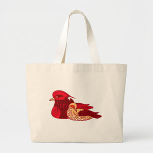 Crimson Duck Splendour Large Tote Bag