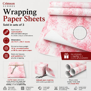 Crimson Echoes Wrapping Paper Sheet