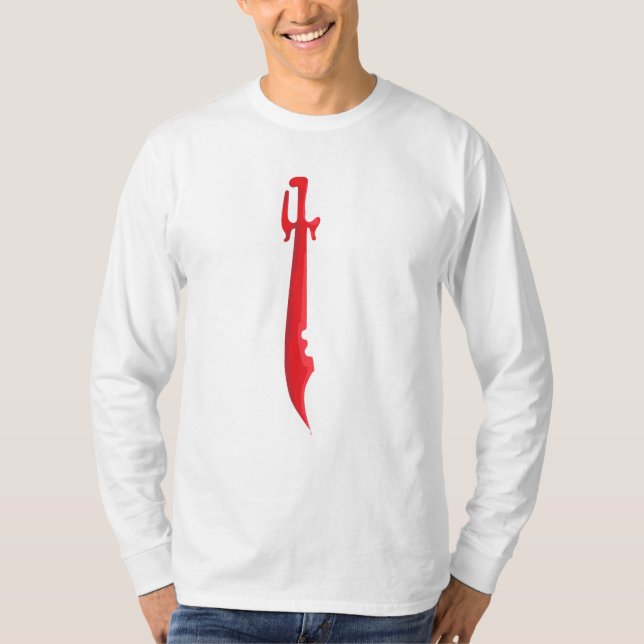 Crimson Edge – Intense Sword Design T-Shirt (Front)