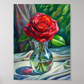 "Crimson Elegance" Poster