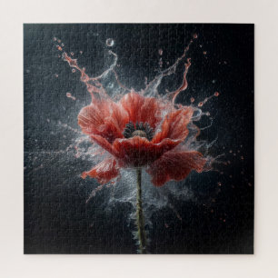 Crimson Explosion Jigsaw Puzzle