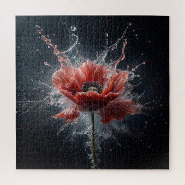 Crimson Explosion Jigsaw Puzzle (Vertical)