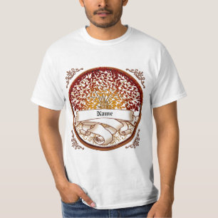 Crimson Family Tree Surname T-Shirt