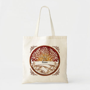 Crimson Family Tree surname  Tote Bag