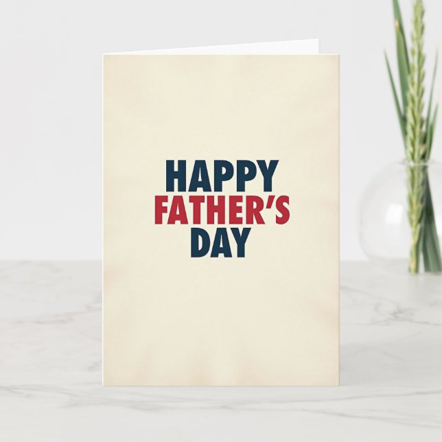 Crimson Fathers Day Card (Front)