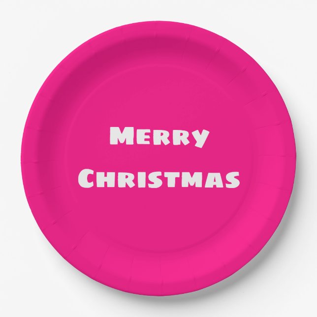 Crimson Festive Love, Warmth, Energy   Paper Plate (Front)