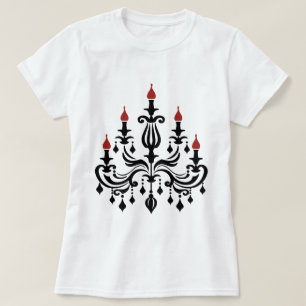 "Crimson Flame Chandelier" T-Shirt