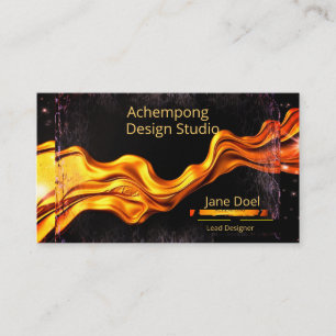Crimson Flame Gold – Opule Artistic Brand Identity Business Card