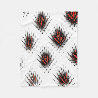 Crimson Flameburst Fleece Blanket