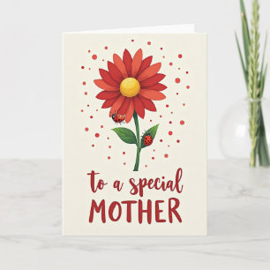 Crimson Flower Affection Card