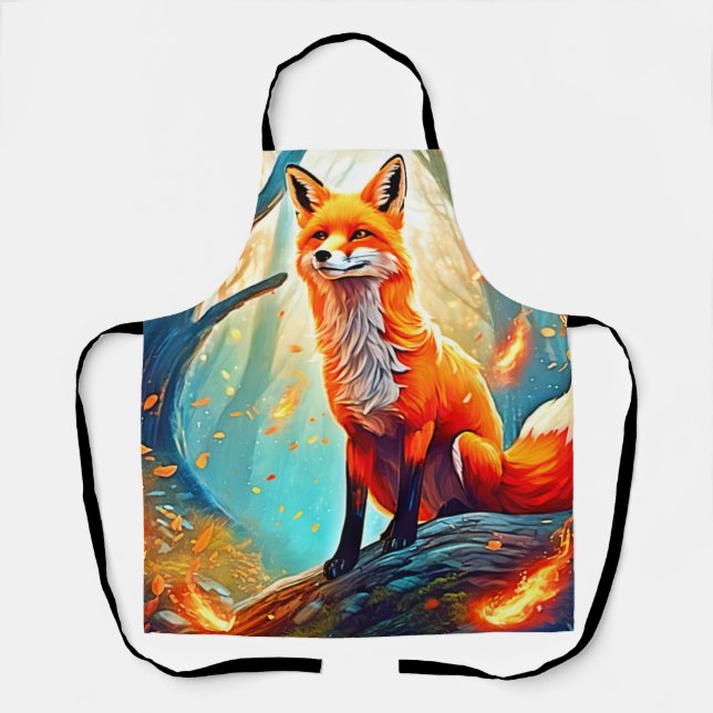 Crimson Fox Scene Design Apron (Front)