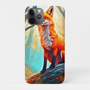Crimson Fox Scene Design iPhone 11 Pro Case