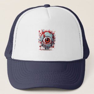 Crimson Gaze of Terror Trucker Hat