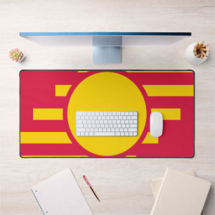 Crimson & Gold Emblem Circle Desk Mat – Customise