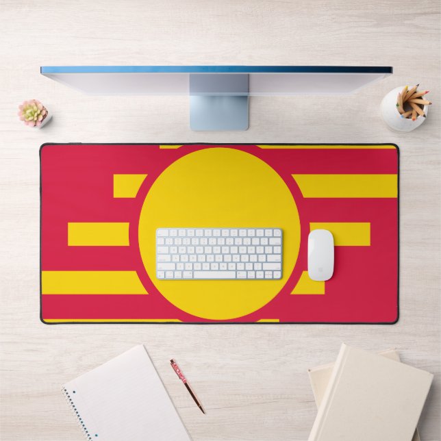Crimson & Gold Emblem Circle Desk Mat – Customise (Office 1)