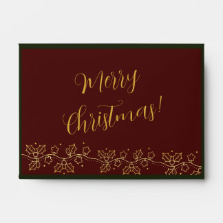 Crimson & Gold Garland | Christmas Envelope