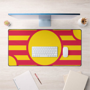 Crimson & Gold Horizon Circle Mat – Customisable
