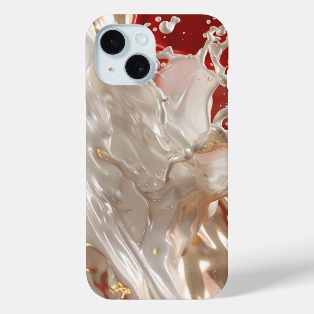Crimson Gold Splash iPhone Case (Back)