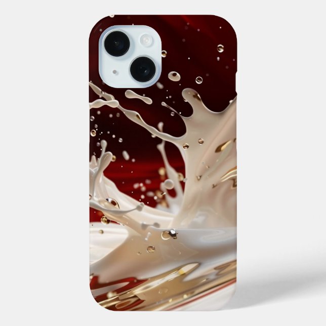 Crimson Gold Splash iPhone Case (Back)
