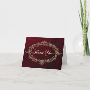 Crimson & Gold Thank You Card