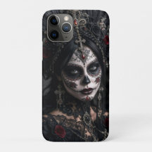 Crimson Gothic Calavera – Black Rose