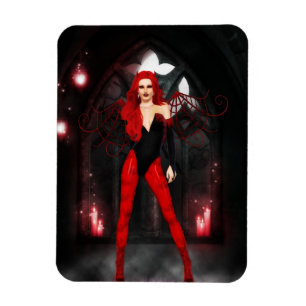 Crimson Gothic Fairy Magnet