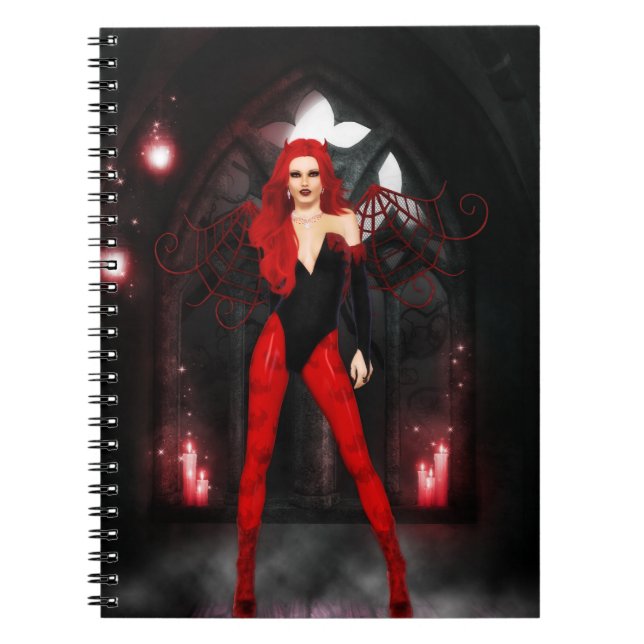 Crimson Gothic Fairy Notebook (Front)