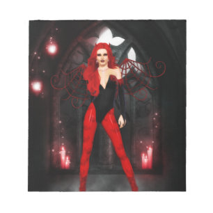 Crimson Gothic Fairy Notepad