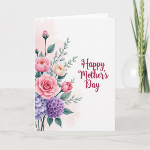 Crimson Happy Mothers Day Card