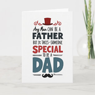 Crimson Hat Fathers Day Card