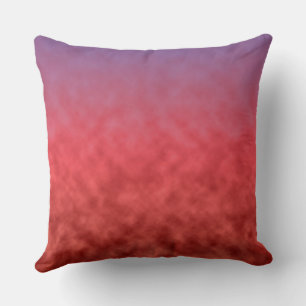 Crimson Haze at Dusk Cushion