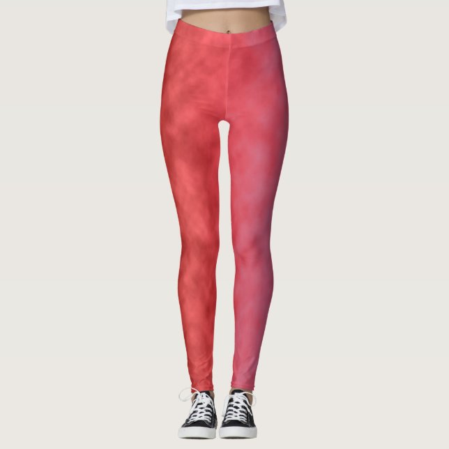Crimson Haze at Dusk Leggings (Front)