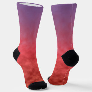 Crimson Haze at Dusk Socks
