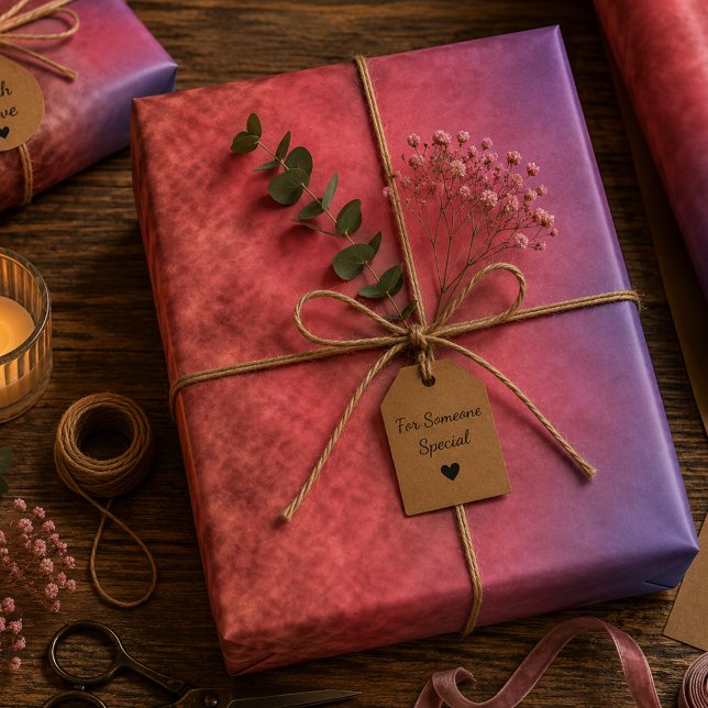 Crimson Haze at Dusk Wrapping Paper Sheet (Creator Uploaded)