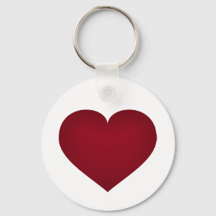 Crimson heart key ring