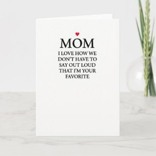Crimson Heart Mom Message Card