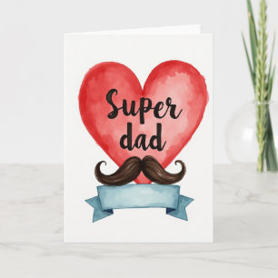 Crimson Heart Sweet Fathers Day Card