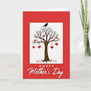 Crimson Heart Tree Scene Card