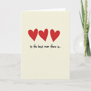 Crimson Hearts Best Mum Card