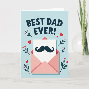 Crimson Hearts Fathers Day Card
