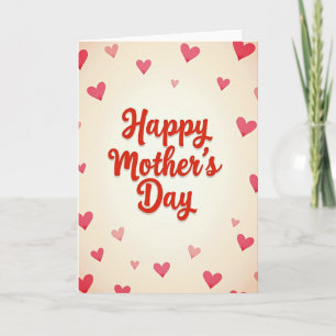 Crimson Hearts Mothers Day Card