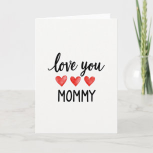 Crimson Hearts Mummy Love Card