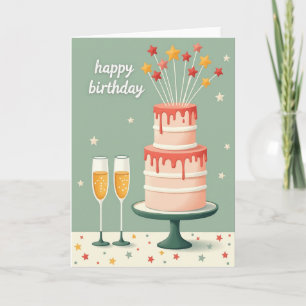 Crimson Icing Birthday Card