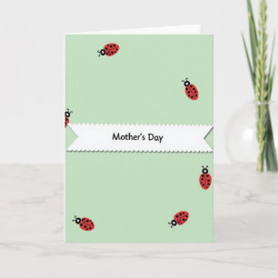 Crimson Insects Mothers Day Card