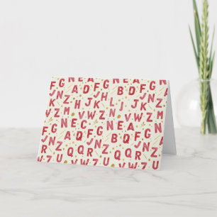 Crimson Jubilee Artisan Alphabet Card