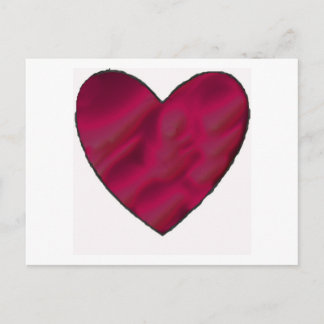 Crimson Love Heart Postcard