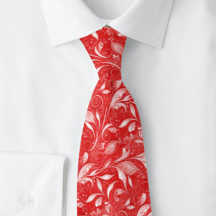 Crimson Luscious Botanical Tie