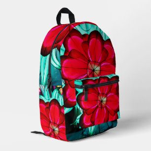 Crimson Majesty Printed Backpack