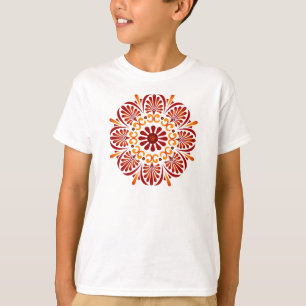 Crimson Mandala Kids Ringer T-shirt