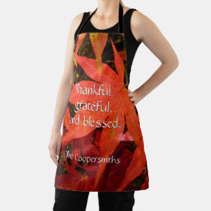 Crimson Maple Leaves - Personalised Apron